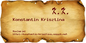 Konstantin Krisztina névjegykártya